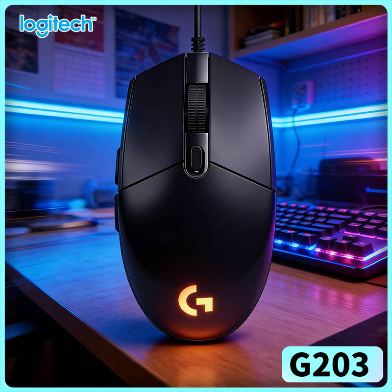 Logitech Mouse G203 - Mouse com Fio Logitech G203 LIGHTSYNC